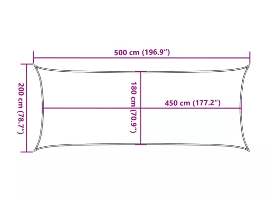 Voile d'ombrage 160 g/m² Terre cuite 2x5 m PEHD