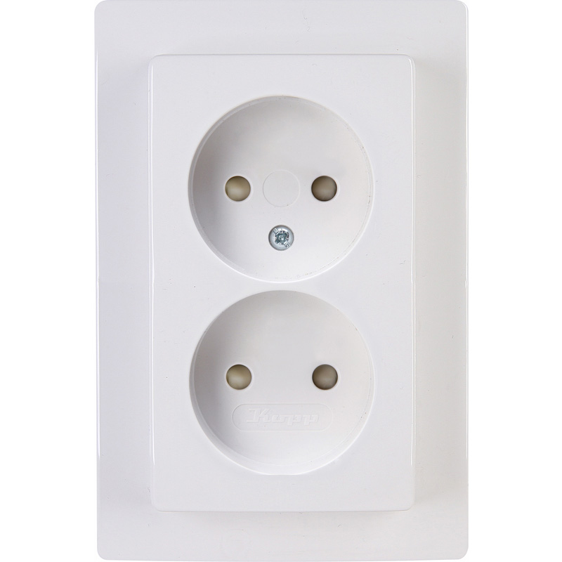 Kopp Paris wandcontactdoos dubbel inbouw Artic wit
