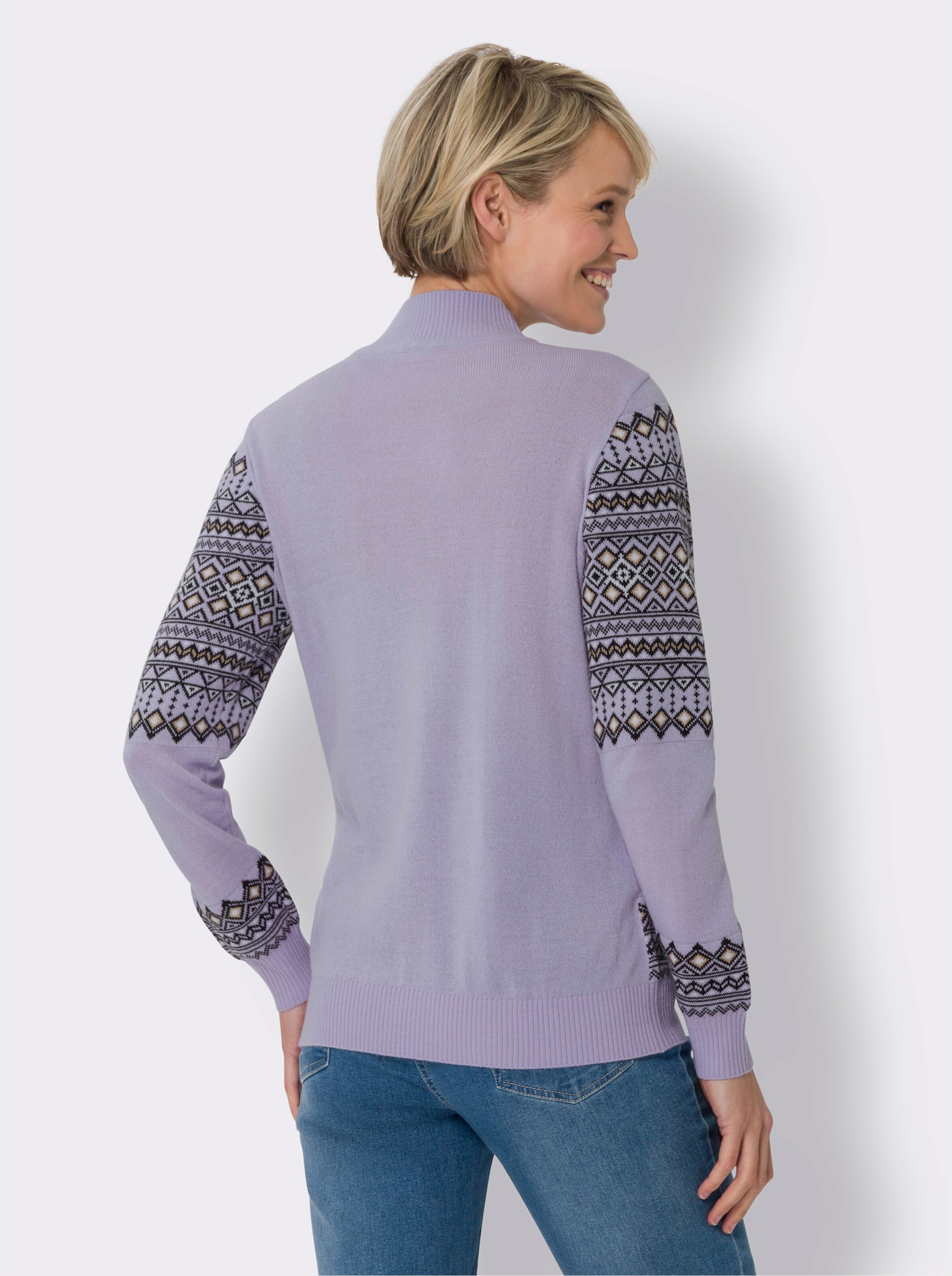 Norwegerpullover in Jacquard-Qualität