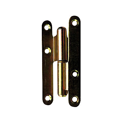 Paumelle droite bichromatée pour bâtiment 110 x 60 mm