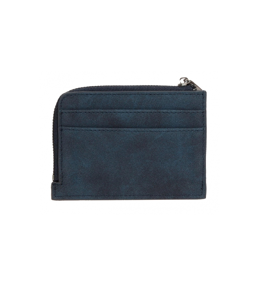 Carteira Pepe Jeans Holly com porta-cartões azul-marinho
