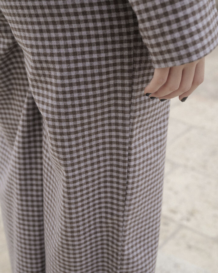 BASERANGE LIMBER PANTS Brown grey flannel