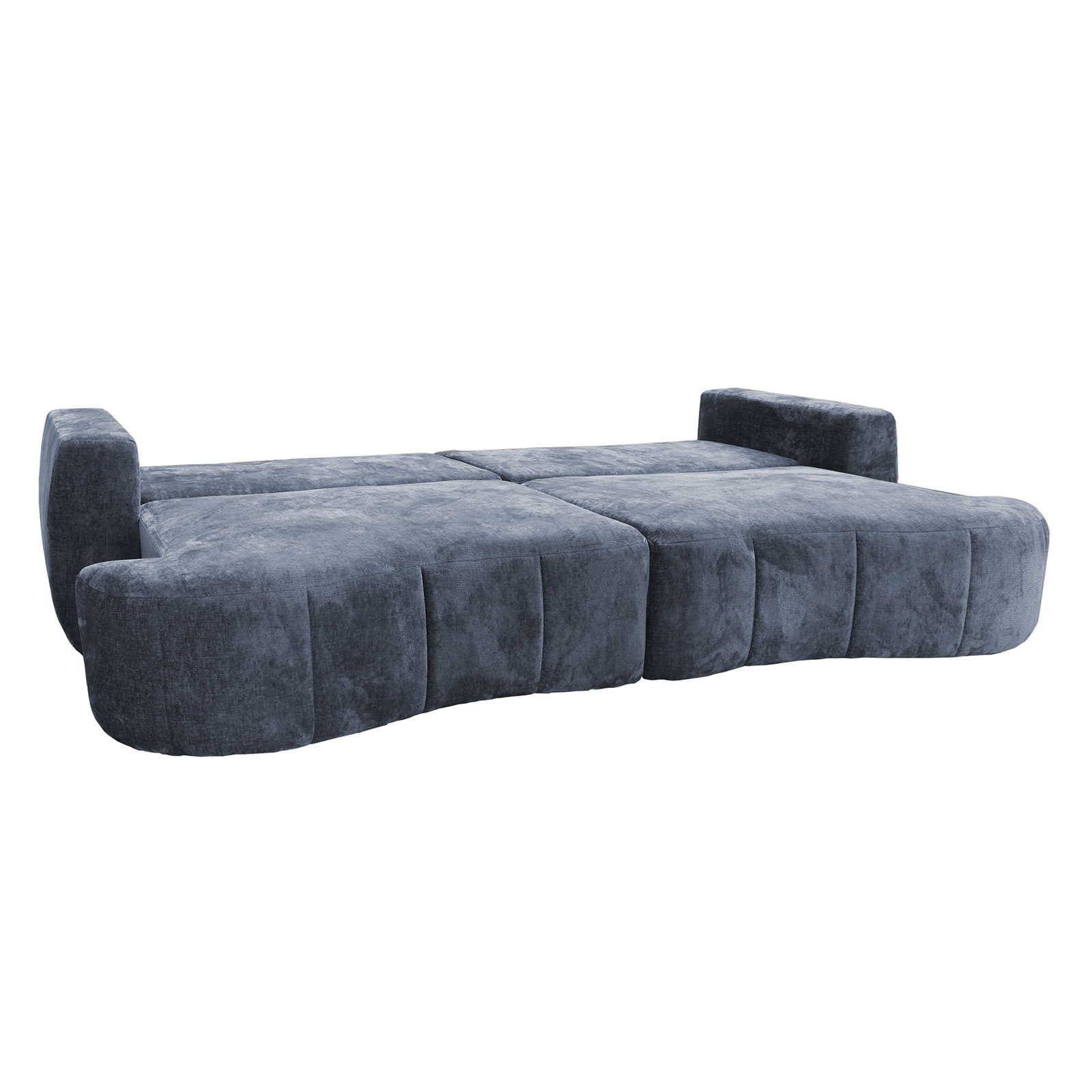 Big Sofa - dunkelblau - Boxspringfederung - 292 cm
