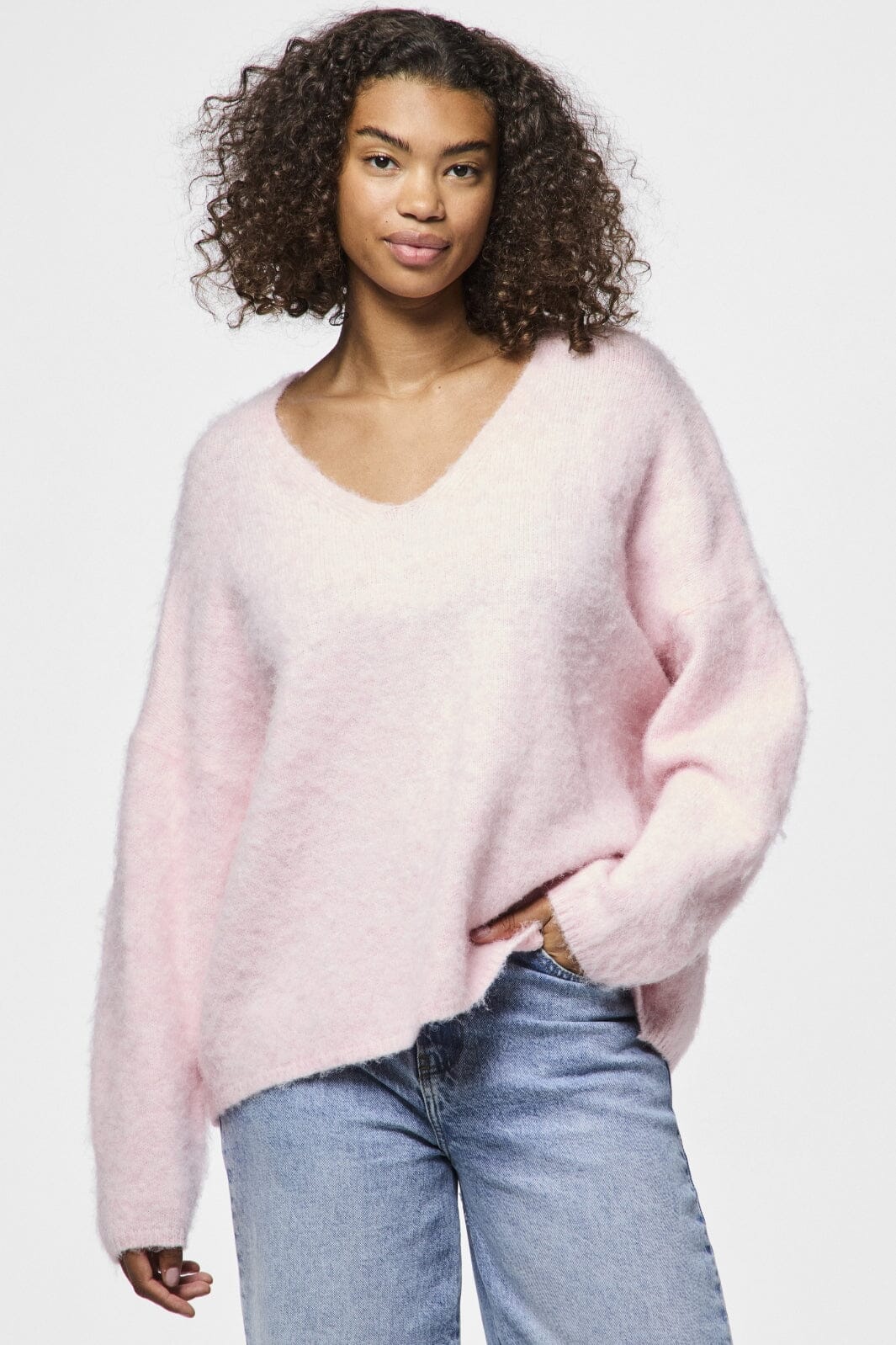 Pieces Pcpam Ls V-Neck Oversize Knit 17154248