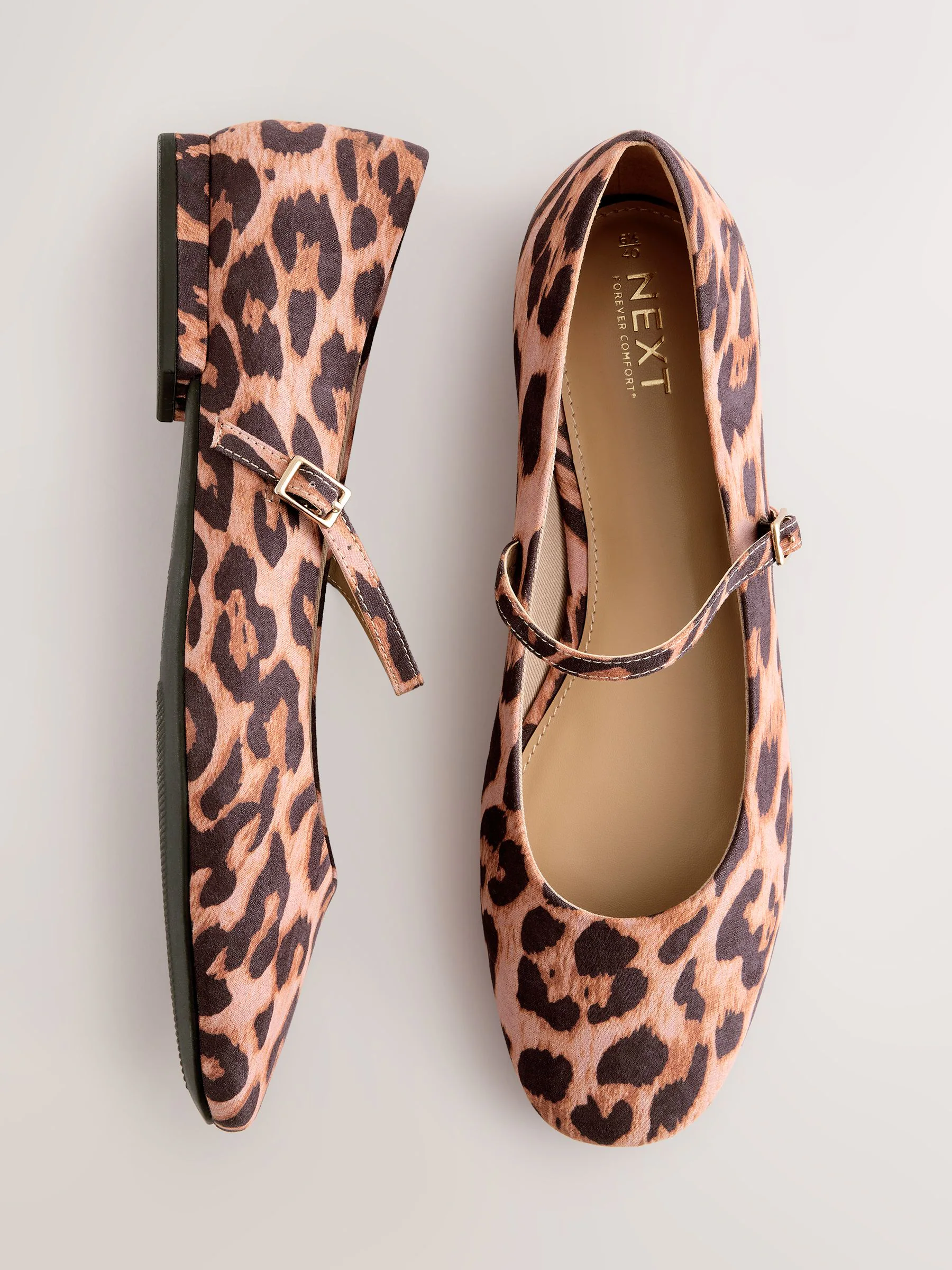 Luipaardprint - Mary Jane-schoenen met ronde neus