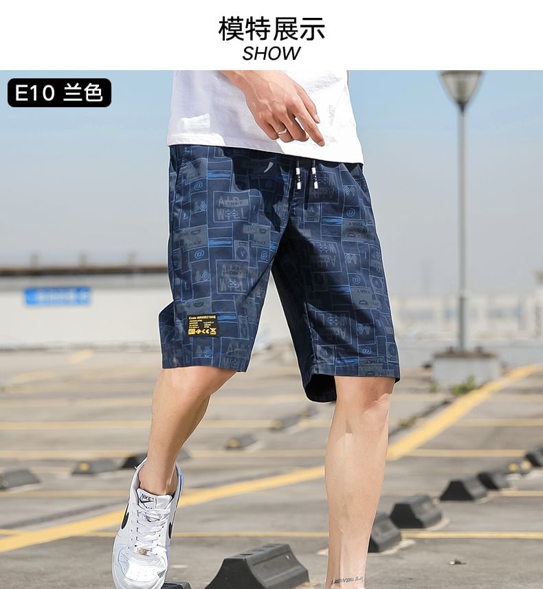 Lefitt - Geruite shorts met trekkoordtaille