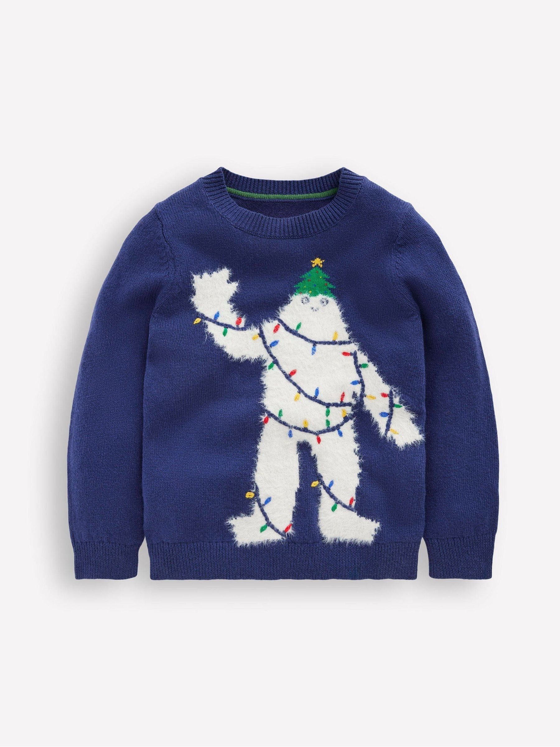 Boden Yeti Fun Logo Kerstmis Trui