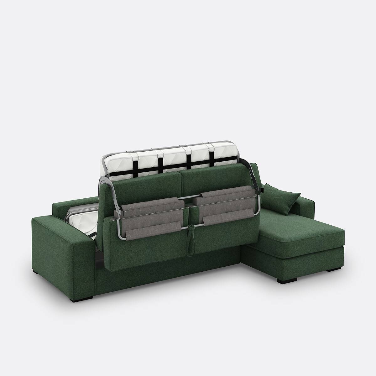 LA REDOUTE INTERIORS<br>Sofá-cama de canto em tecido texturizado, espuma, Cecilia