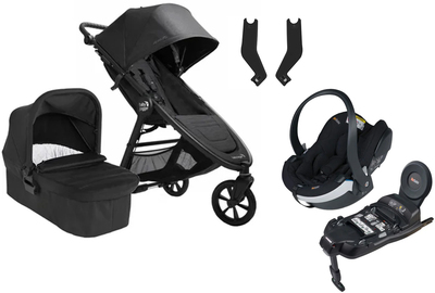 Baby Jogger City Mini GT 2.1 Duovogn inkl. BeSafe iZi Go Modular X2 & Base, Opulent Black/Jet Black