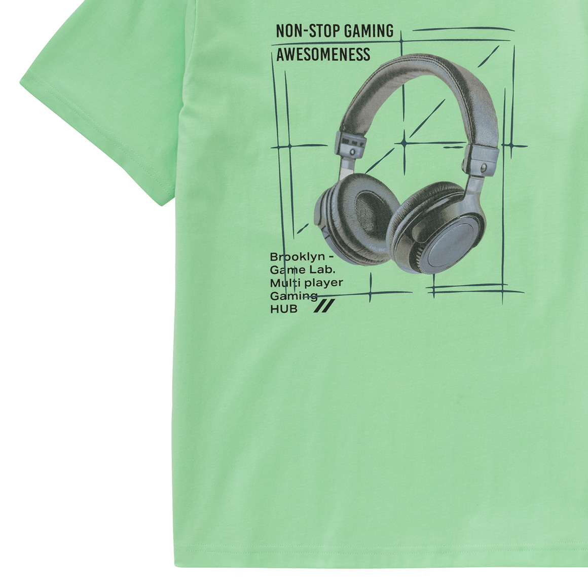 Beatwear Jungen T-Shirt mit Prints hellgrün