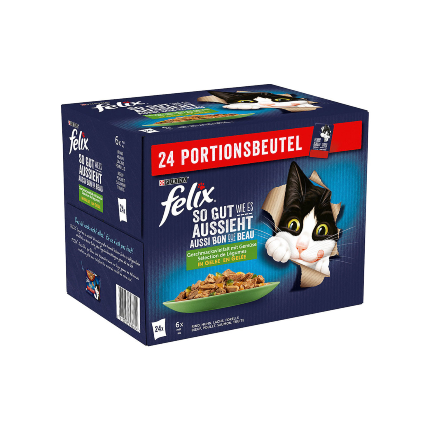 Felix Agail Fleisch Fisch & Gemüse Gelée 24x85g