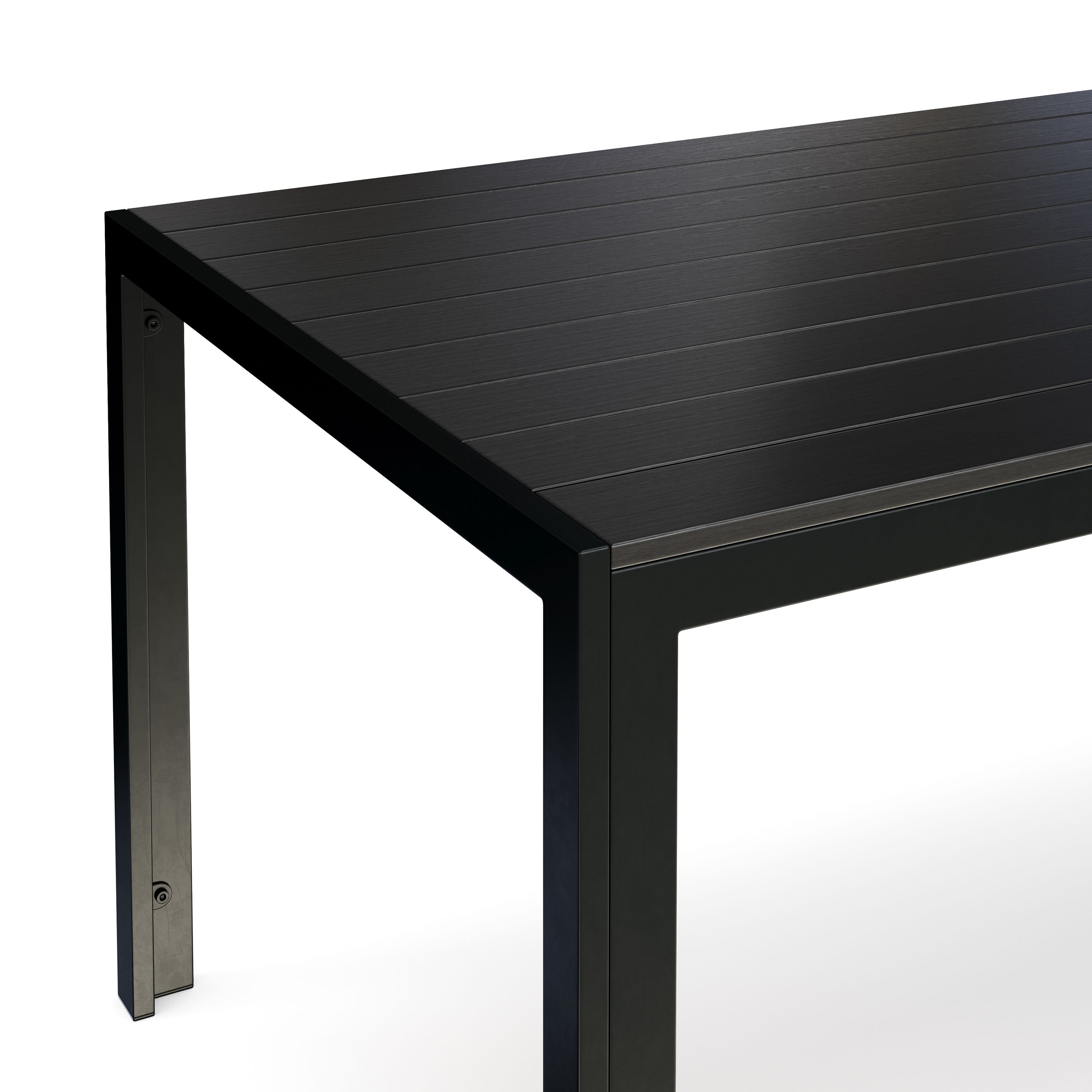 Gartentisch ENZI 180 x 90 cm schwarz