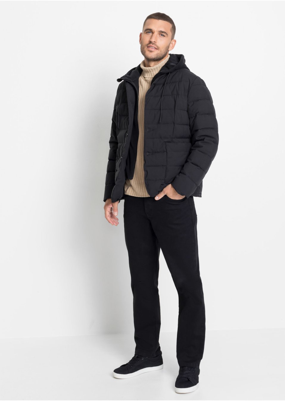 Veste matelassée avec polaire coupe-vent