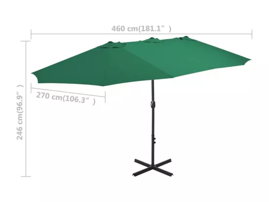 Parasol d'extérieur et mât aluminium 02_0008293