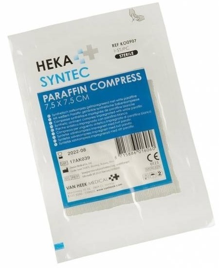 HekaSyntec Zalfkompres 7,5 x 7,5 cm 10stuks