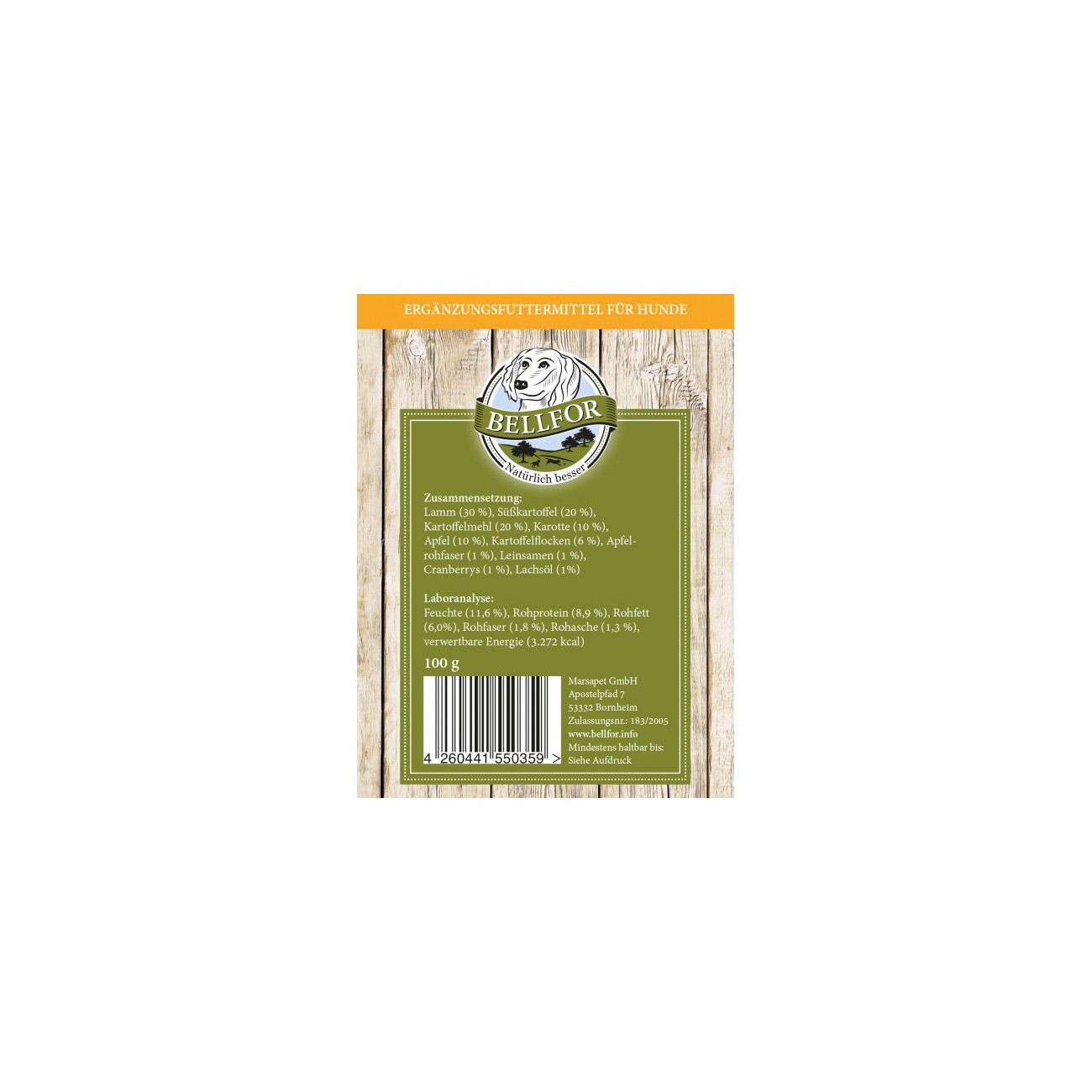 Bellfor Hundekekse Knabber-Schmaus mit Lammfleisch - 100g