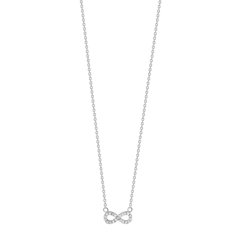 Collier argent 925 infini zirconias 45 cm