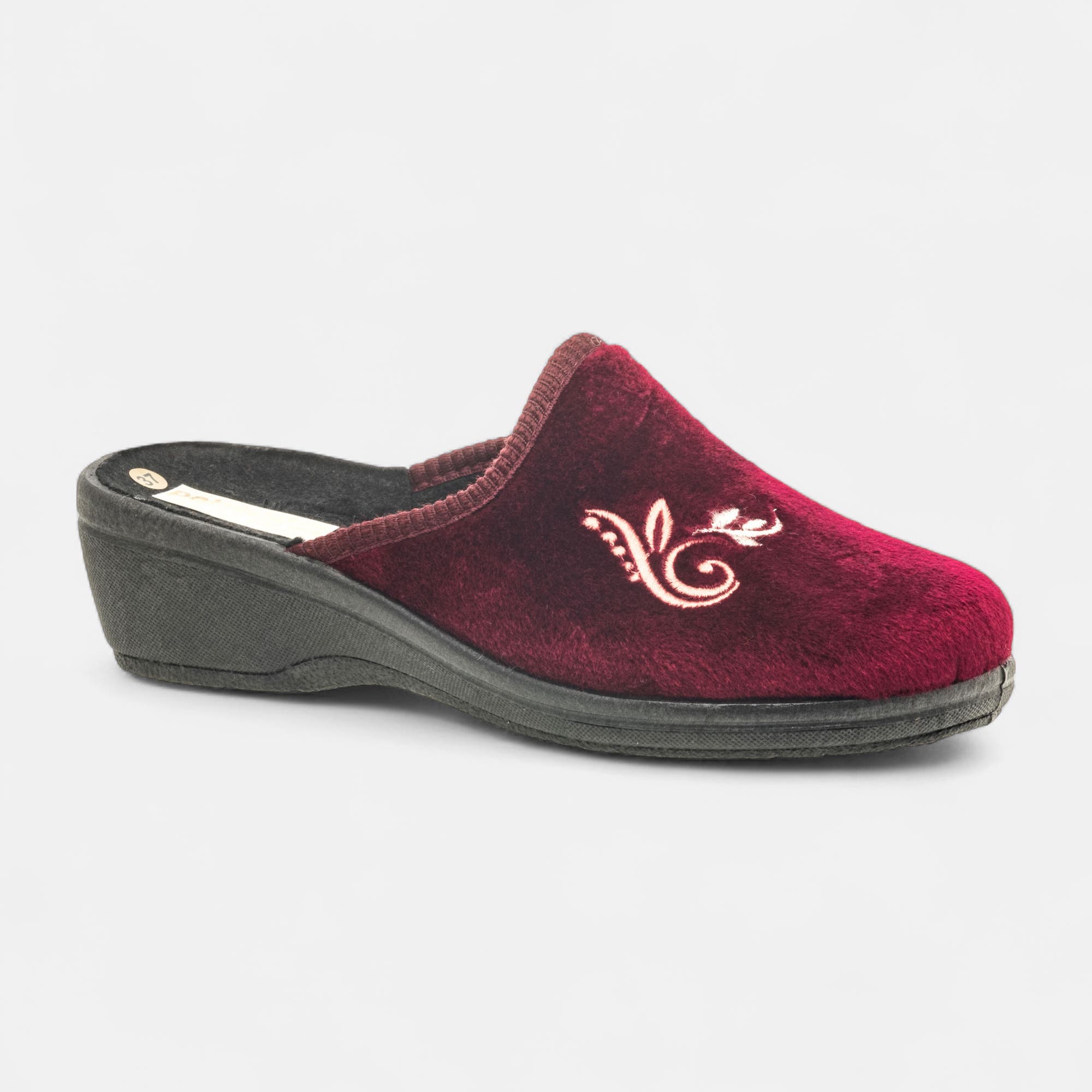 Pantoufles sabots Femme bordeaux