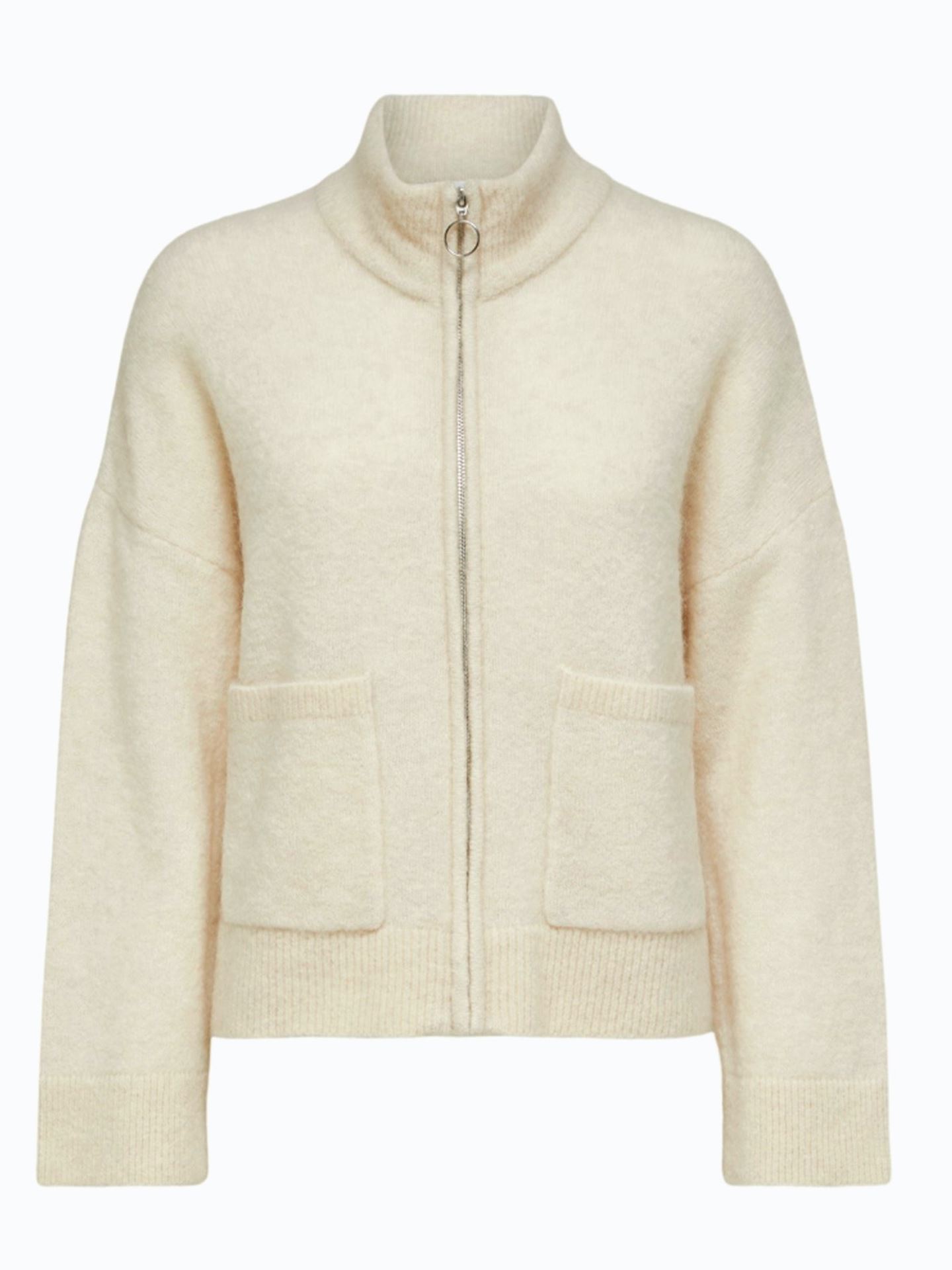 Sia Long Sleeve Knit Zipper Cardigan