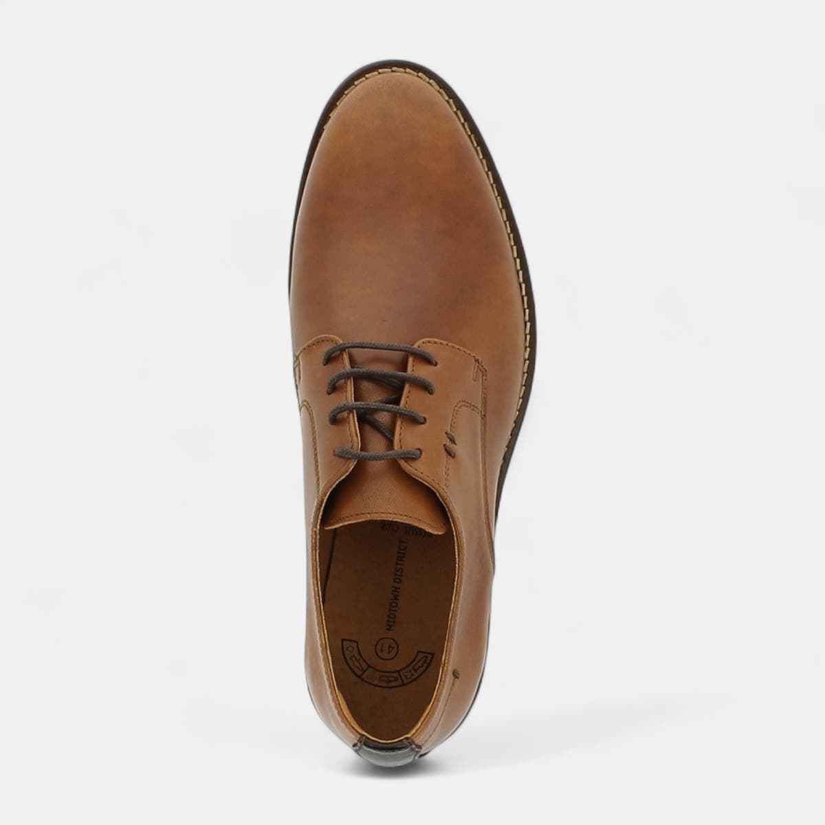 Derbies Homme en cuir cognac