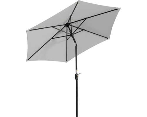 Schneider Bilbao parasol Ø 220 cm zilvergrijs