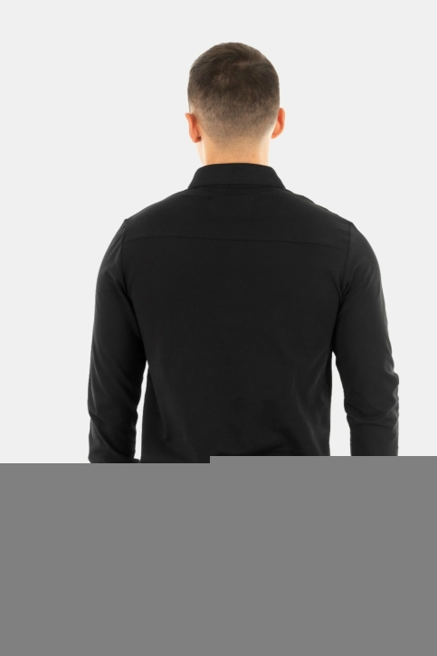 Polos manches longues Benson & Cherry ghostlg noir