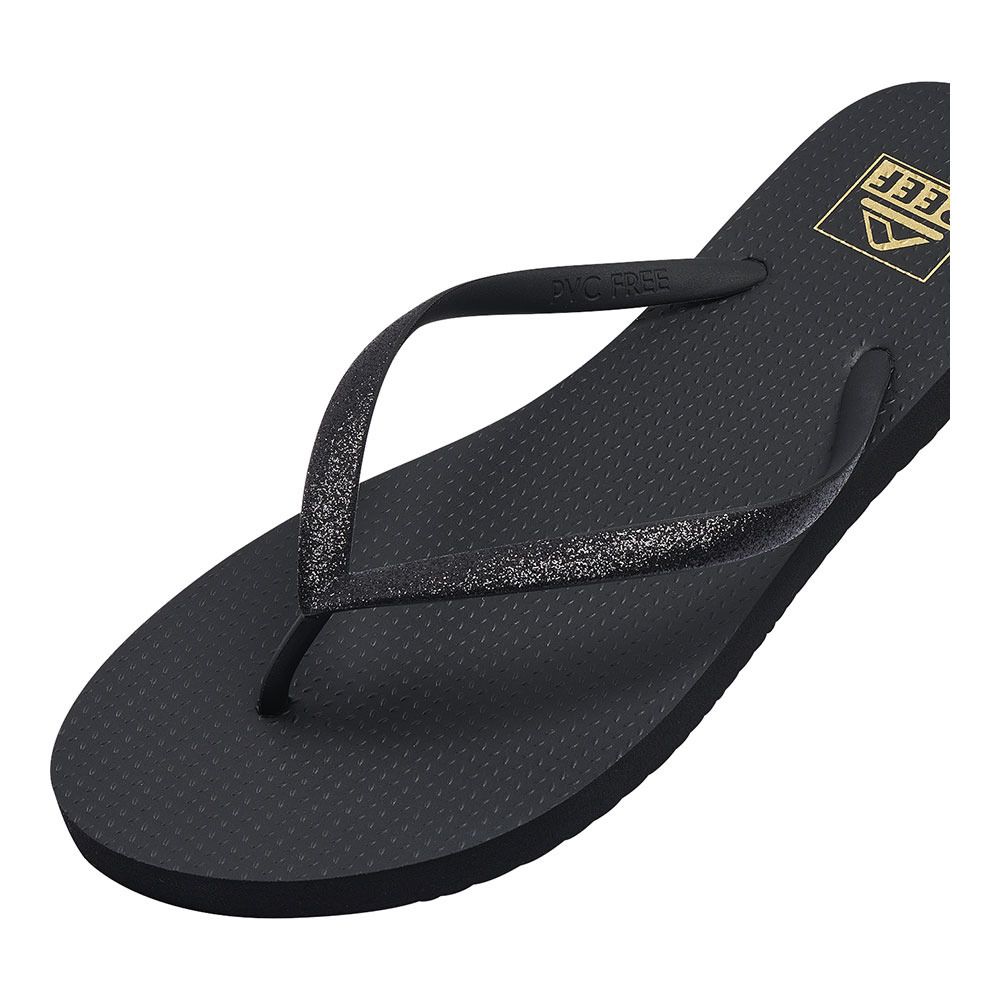 Reef SEASIDE - Tongs Femme black glitter