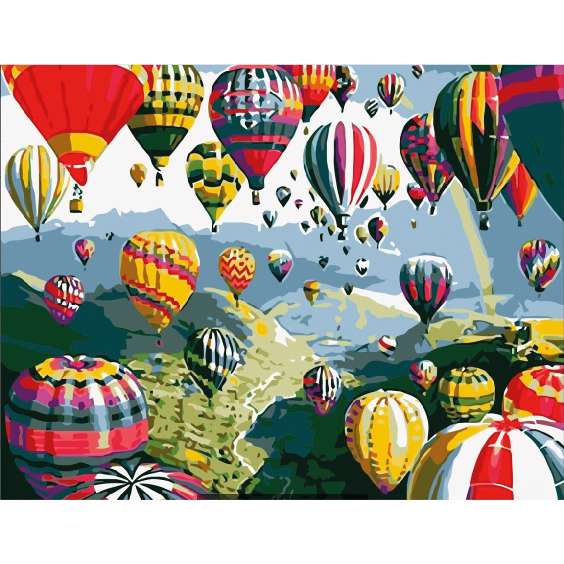Peinture par numéros Mongolfières