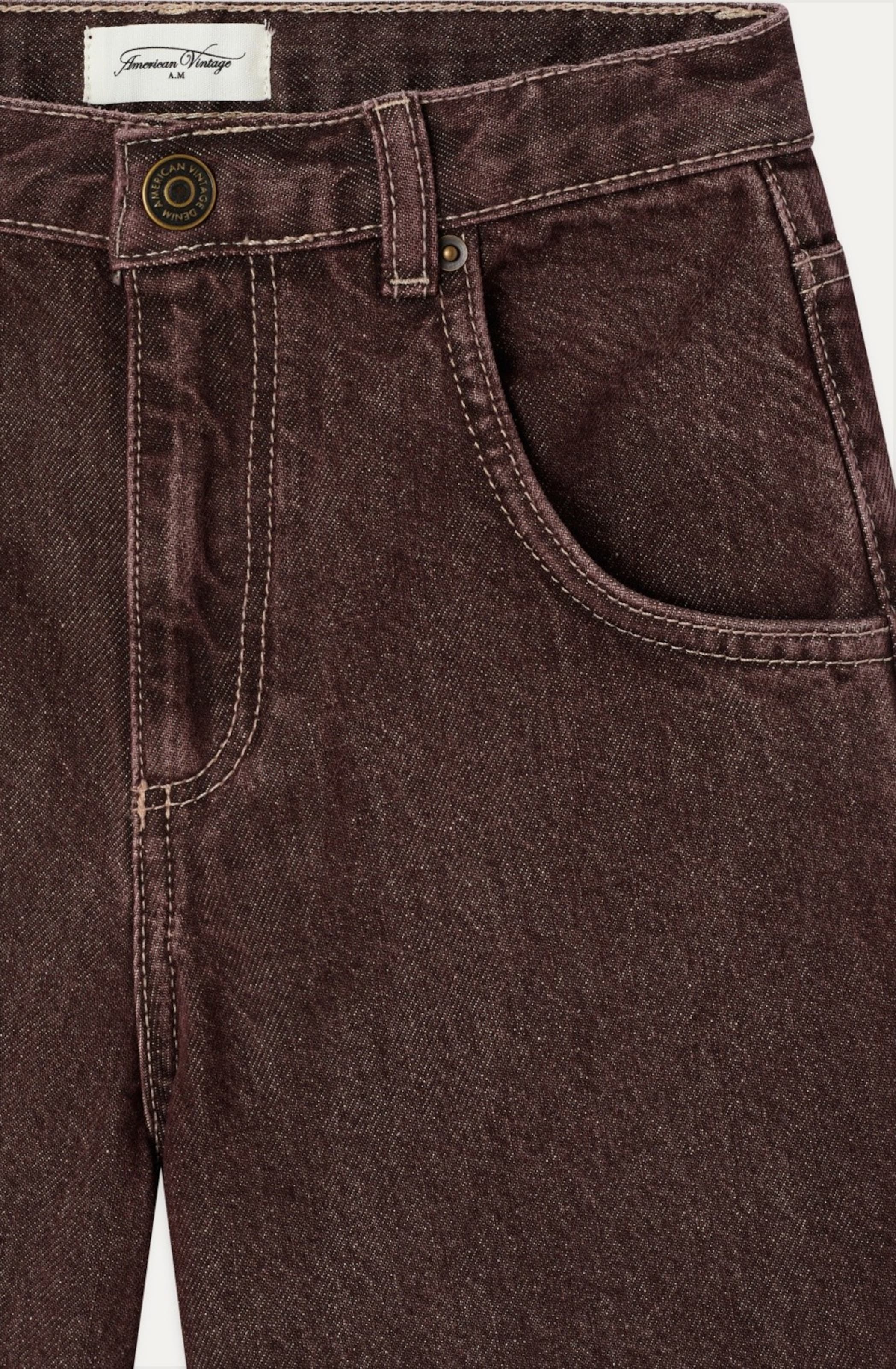 American Vintage Oshow uniseks jeans  bruin