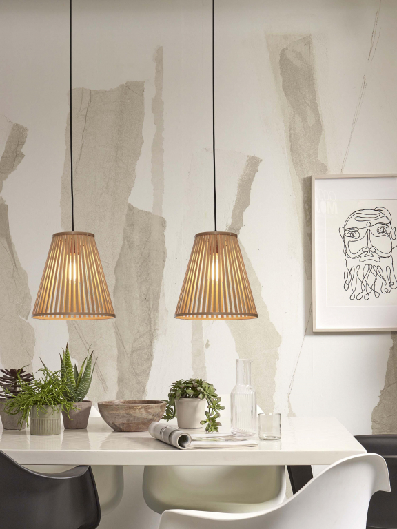 Good&Mojo Merapi hanglamp Ø30 cone small naturel