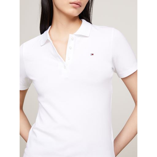 Tommy Hilfiger 1985 Slim Pique Polotrøje, Optic White, XXL
