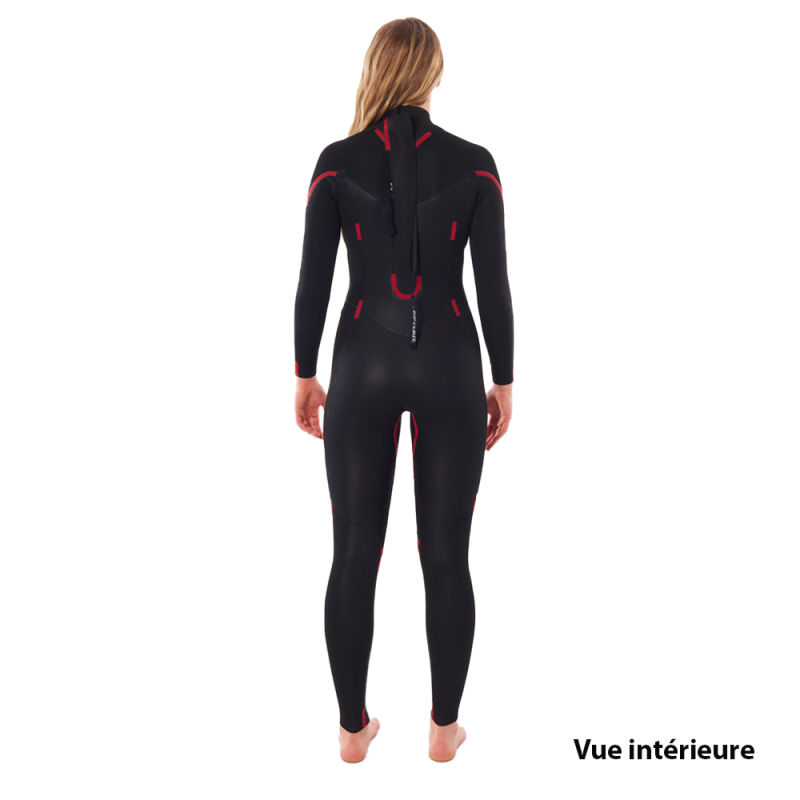Combinaison femme ripcurl dawn patrol performance 5-3 frontzip 2023 navy