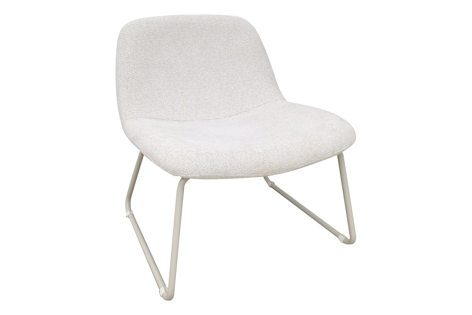 Sander suppleringsstol Offwhite med Hvit metall ben