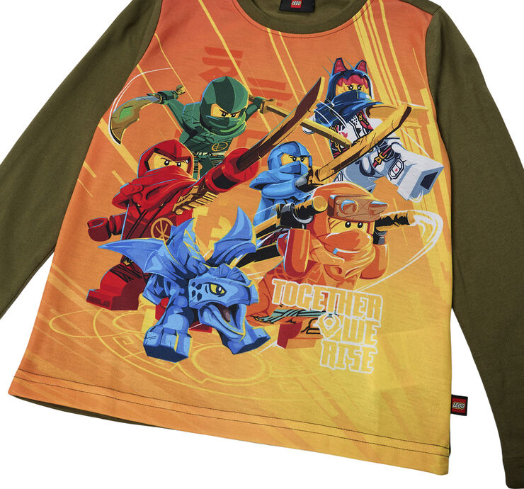 LEGO kidswear-LEGO børnetøj LWTANO 701 - T-SHIRT L/S Dark khaki