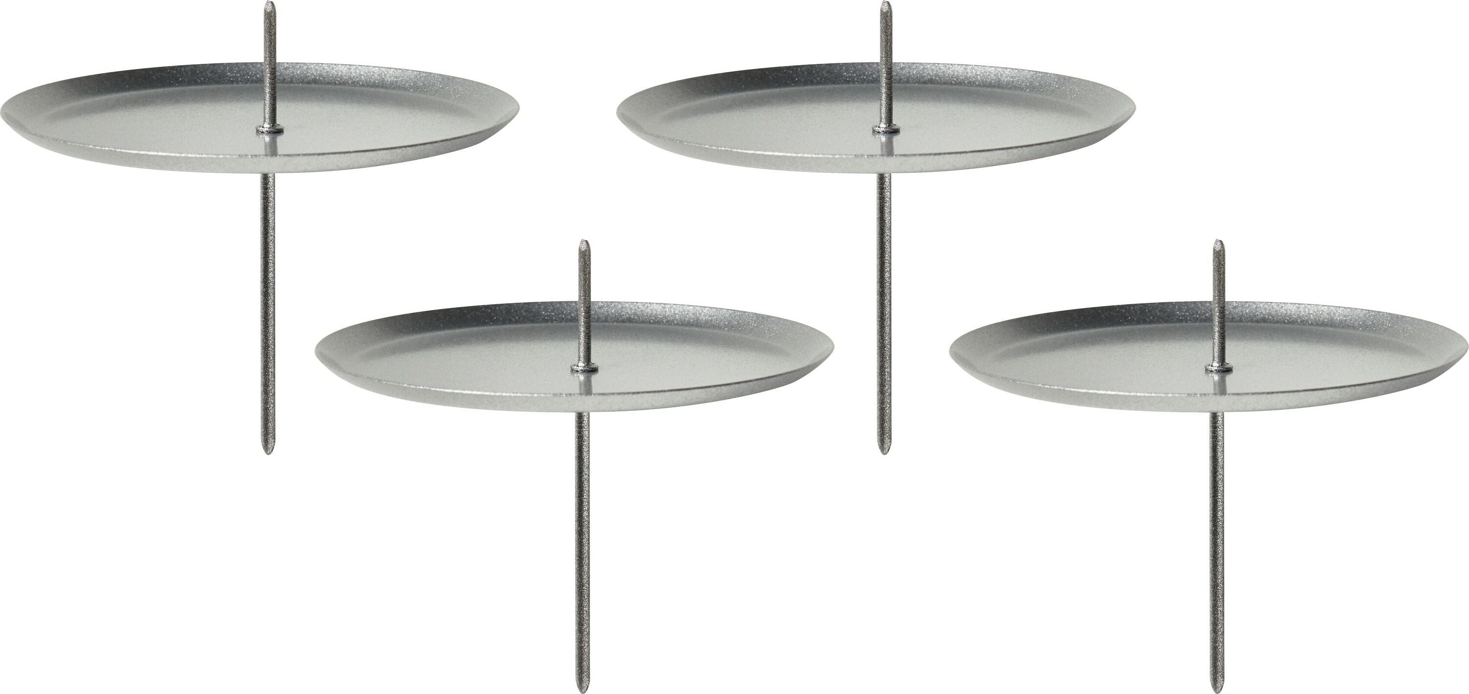 Adventskerzenhalter - Silber / H: 7.0 cm