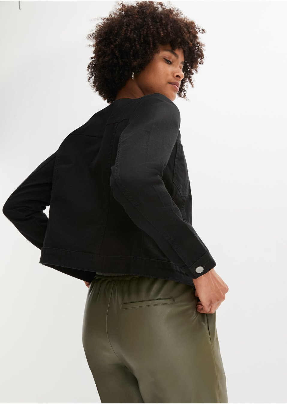 Veste en jean twill avec rivets
