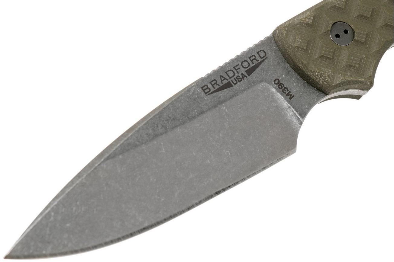 Bradford Guardian 3FE, OD Green Guardian 3 M390, Sabre Stonewashed, False Edge 3FE-002