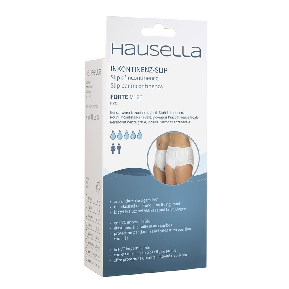 HAUSELLA Inkontinenz-Slip Forte M320<br>1 Stück, M, unisex weiss aus PVC