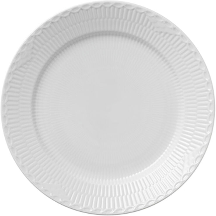 Royal Copenhagen Hvid Halvblonde 27 cm. tallerken Hvid