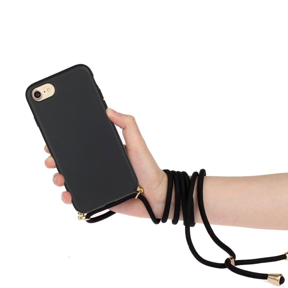 iPhone SE (2022/2020) / 8 / 7 / 6S Necklace Bio Gummi Case Hülle Eco Friendly Nachhaltig Kompostierbar   Handykette (150cm) - Türkis