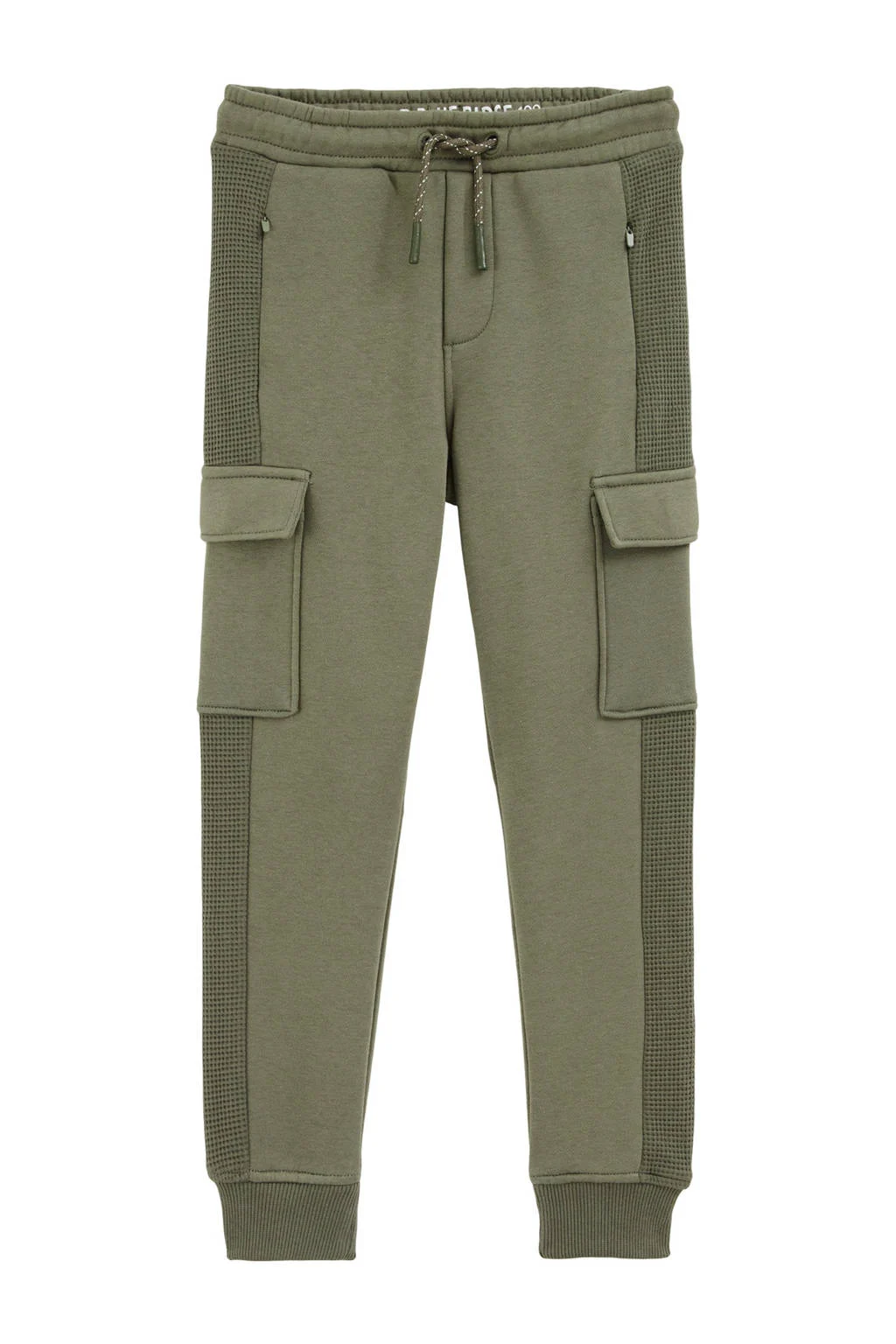 WE Fashion Blue Ridge slim casual broek olijfgroen
