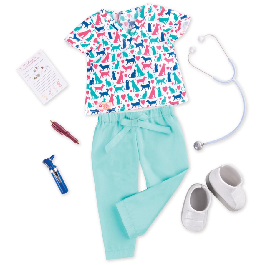 Our Generation Outfit Tierärztin mit Style für 46 cm Puppen Mehrfarbig