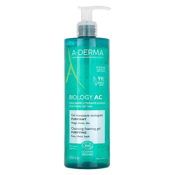 Gel de Limpeza Espumante Purificante A-Derma Biology AC 400 ml