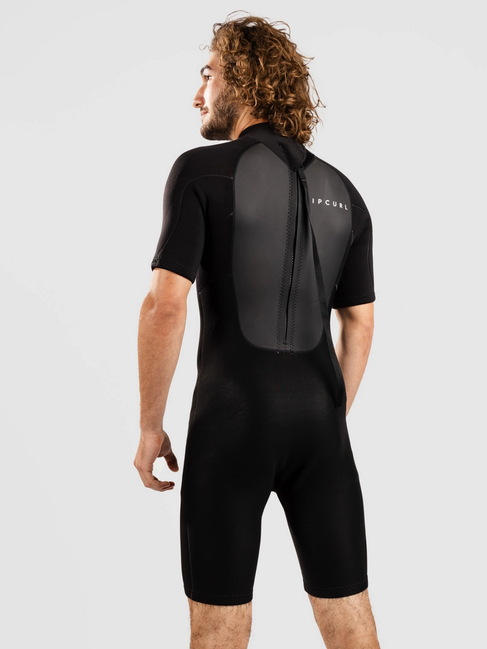 Rip Curl Omega 2mm Back Zip Shorty Wetsuit black