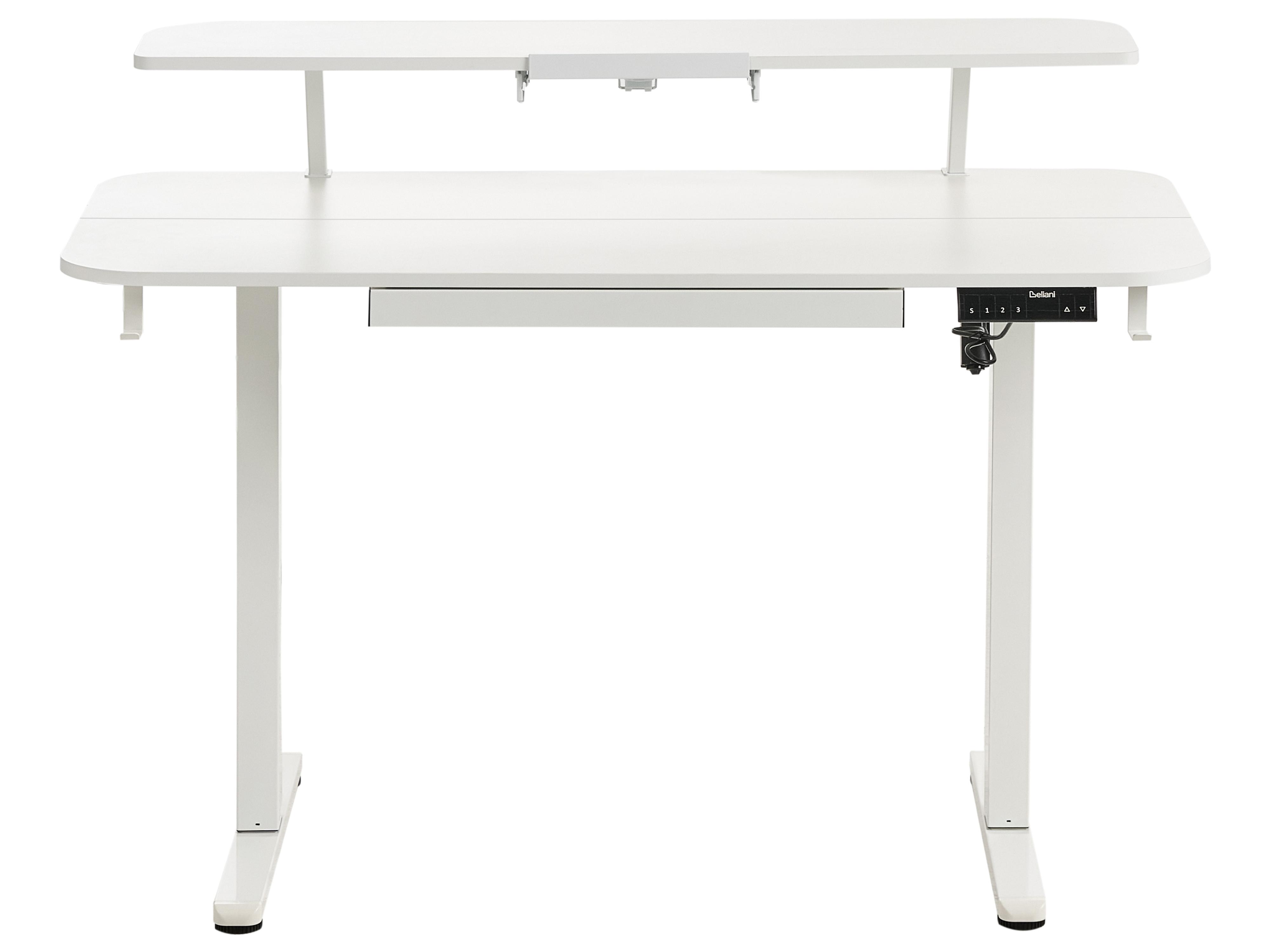 Elektrisch verstelbaar sta-bureau WILBANKS Wit 120 cm 60 cm met USB-poort