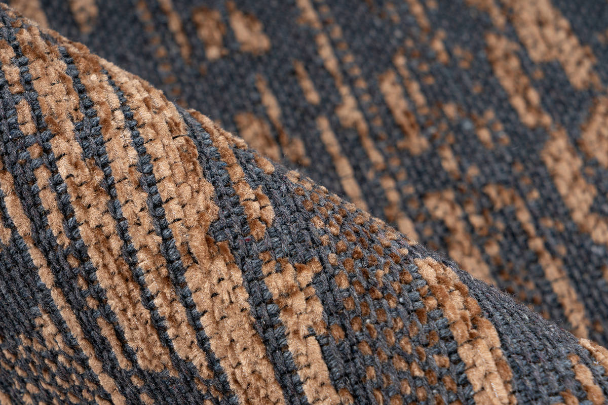 Flachgewebeteppich KALEVI 100 - gelb - mit 3D-Struktur - 80x150 cm