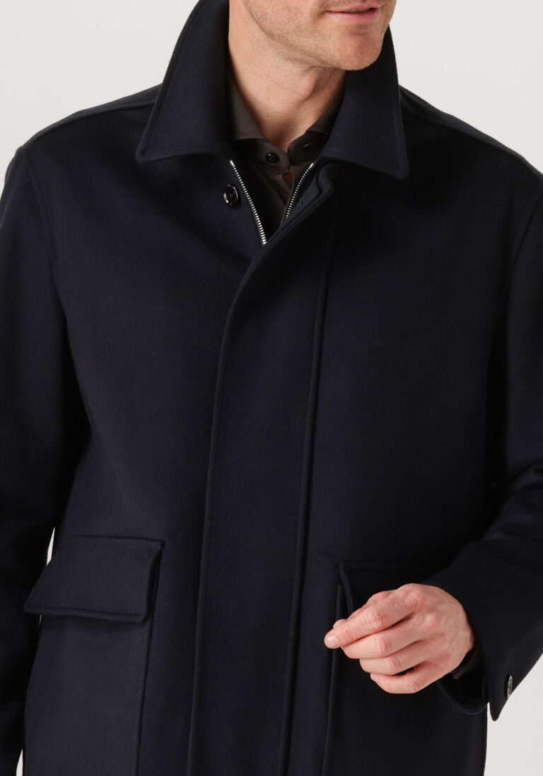 donkerblauwe lardini overshirt giubbino