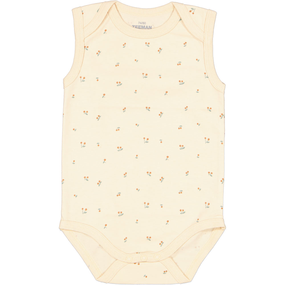 Baby romper Mouwloos Envelophals Beige kopen? Goed en goedkoop
