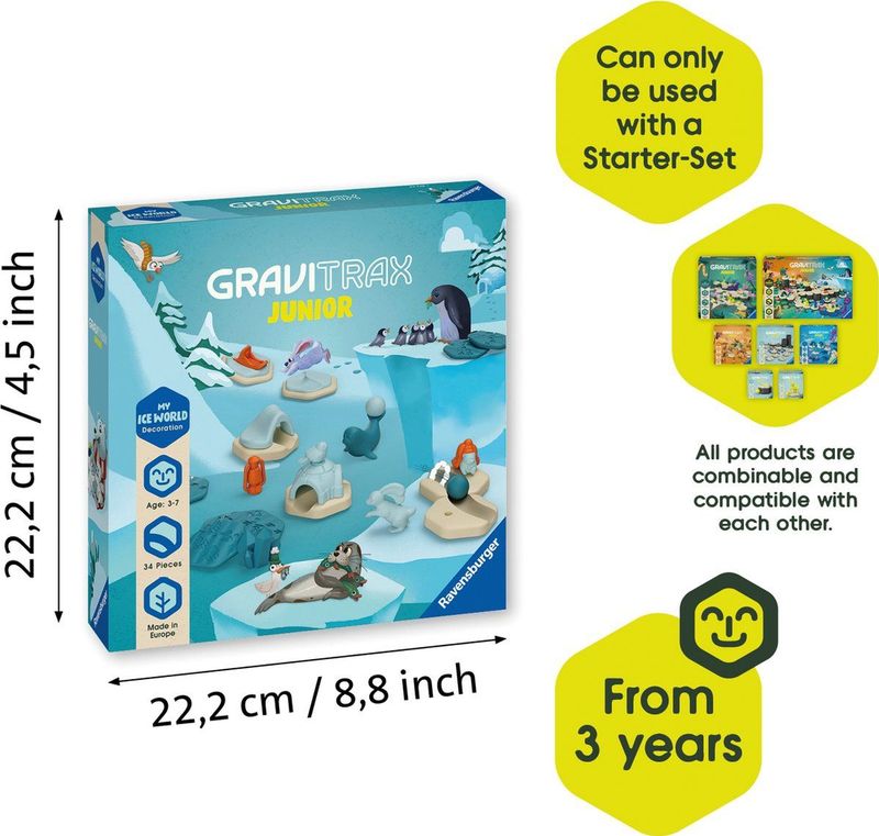 Ravensburger - GraviTrax Junior Extension Ice - Knikkerbaan - Kunststof