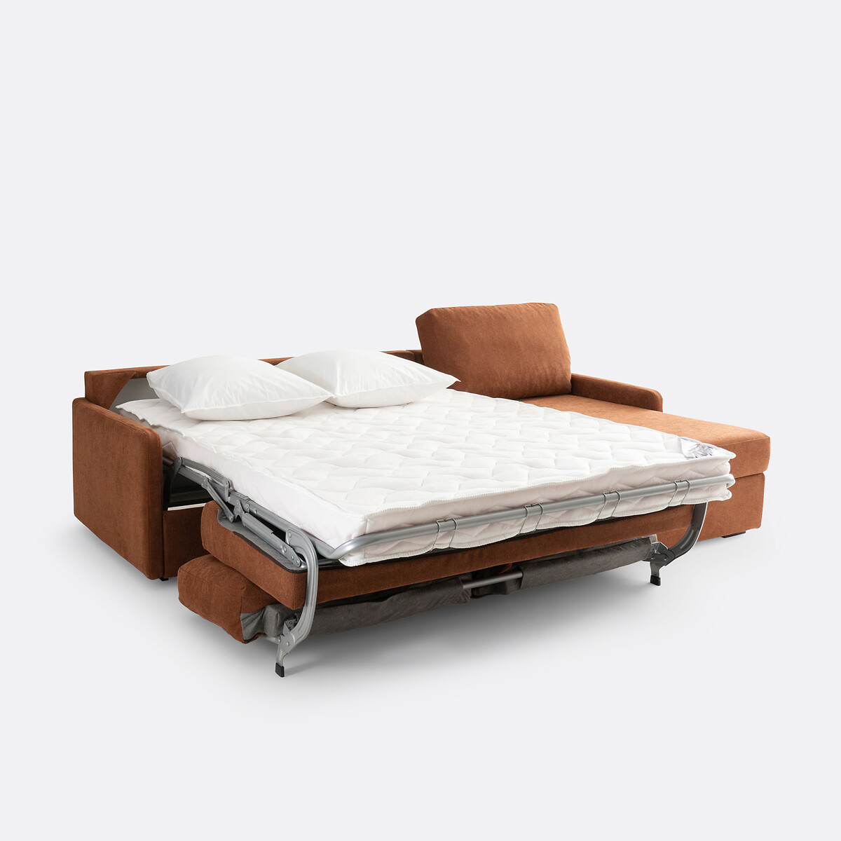 LA REDOUTE INTERIEURS<br>Sofá-cama de canto, tecido texturizado, espuma Marta